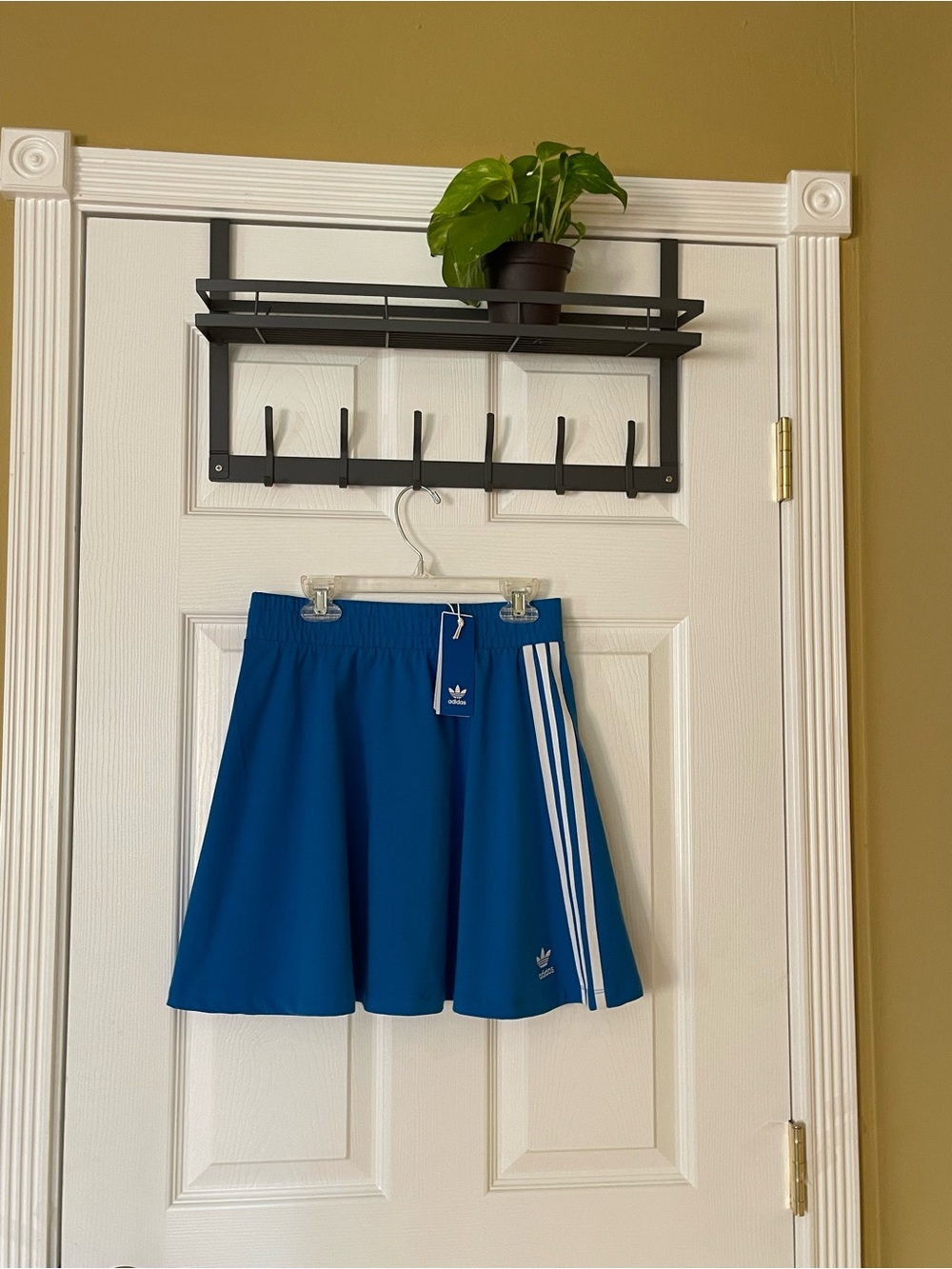 adidas Royal Blue Athletic Skirt with White Stripes Size S